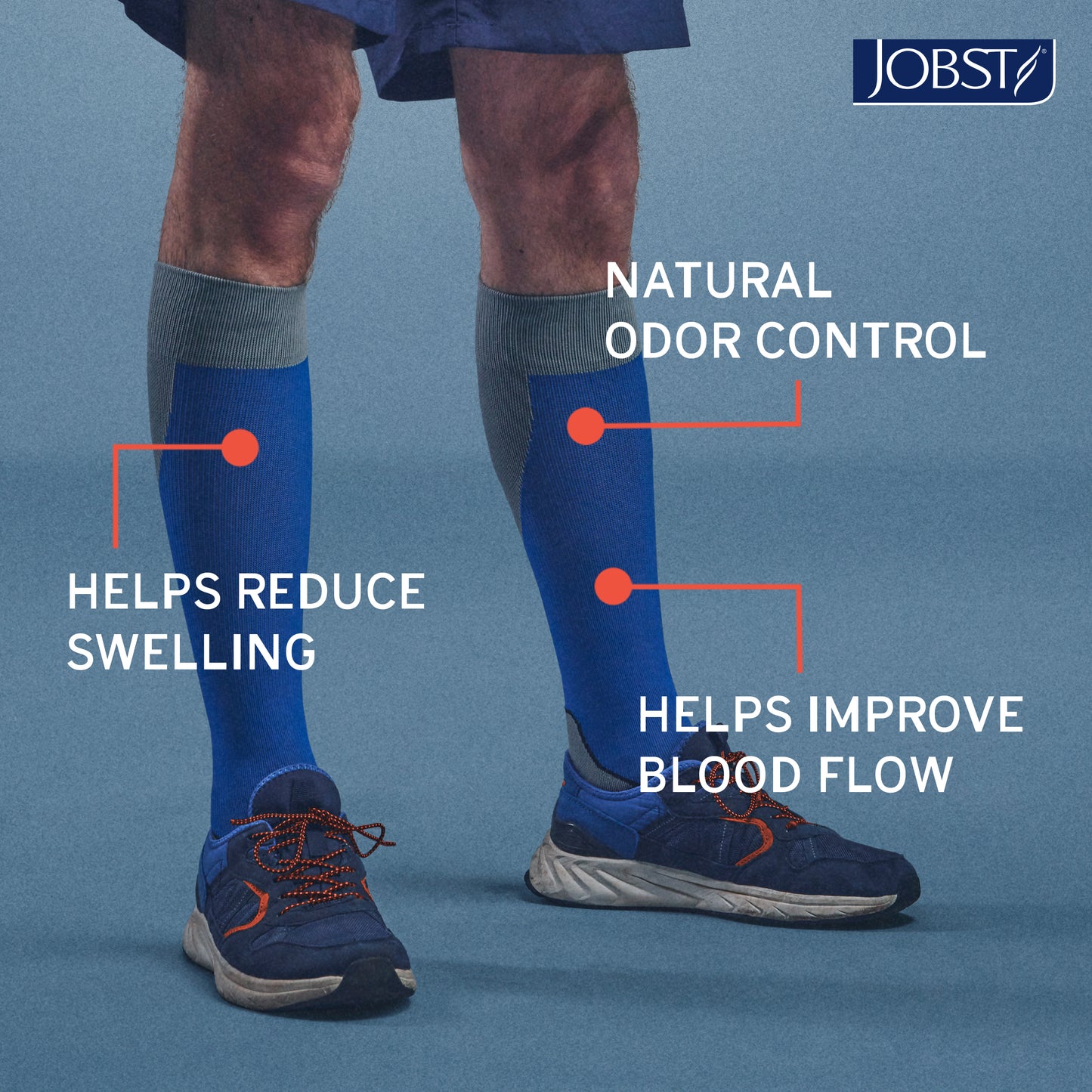 JOBST® Sport Knee High 20-30 mmHg Compression Socks Closed Toe