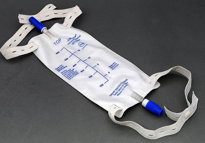 AMSure® Urinary Leg Bag With Comfort Strap, 900 mL