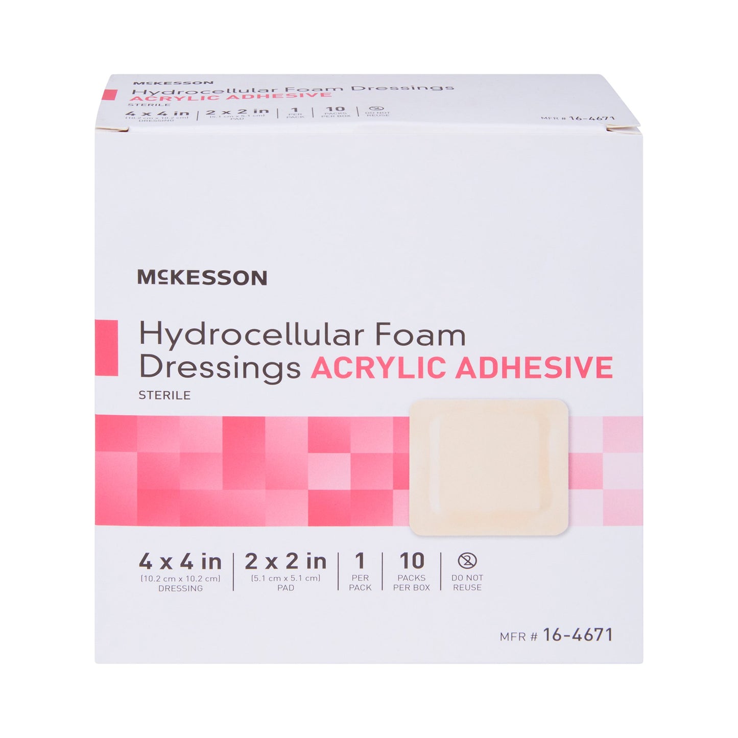 McKesson Acrylic Adhesive with Border Foam Dressing