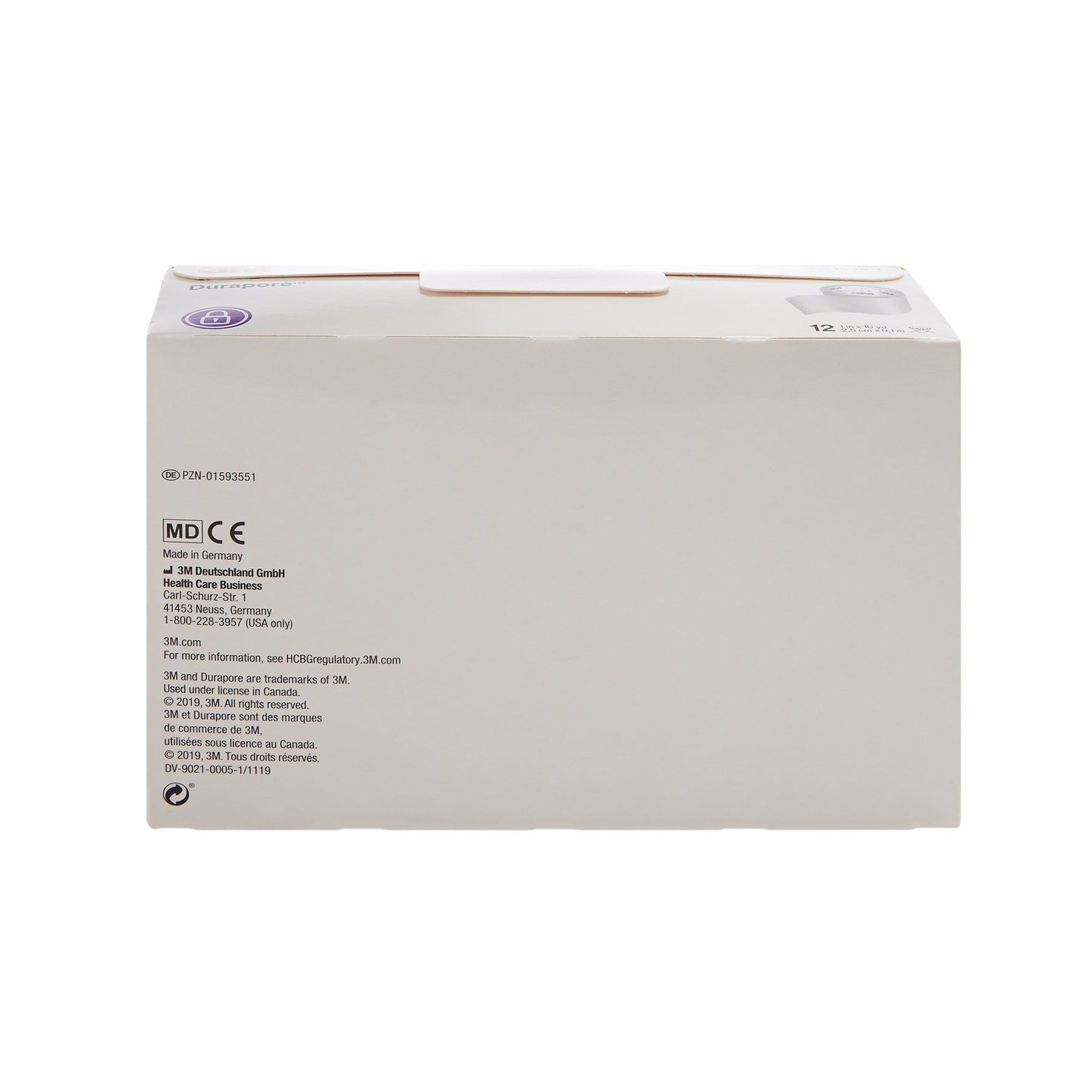 3M™ Durapore™ Silk-Like Cloth Medical Tape, White