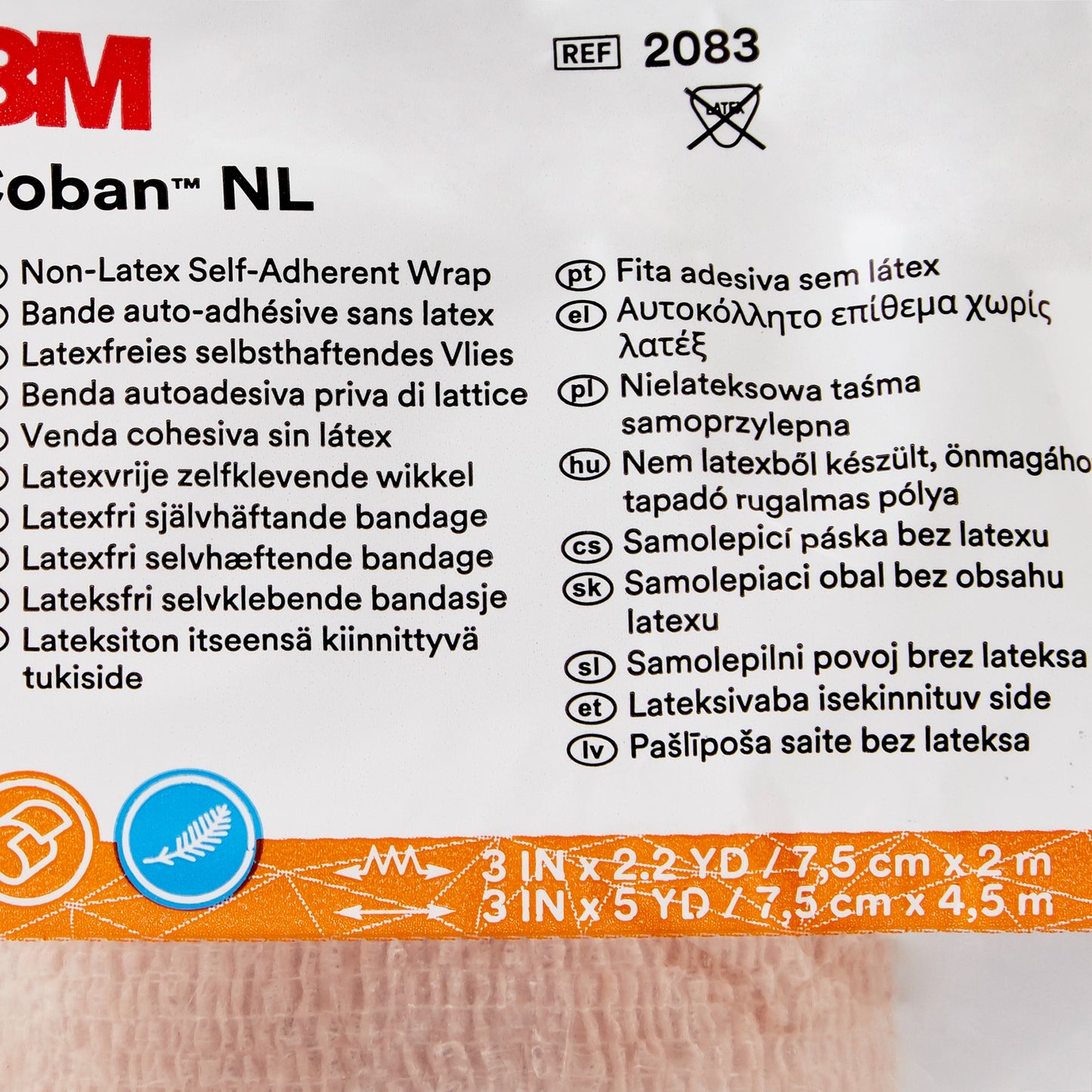 3M™ Coban™ LF Self-adherent Closure Cohesive Bandage, Tan