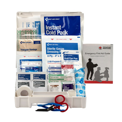 First Aid Only® Ten-Person First Aid Kit, Plastic Case with Dividers