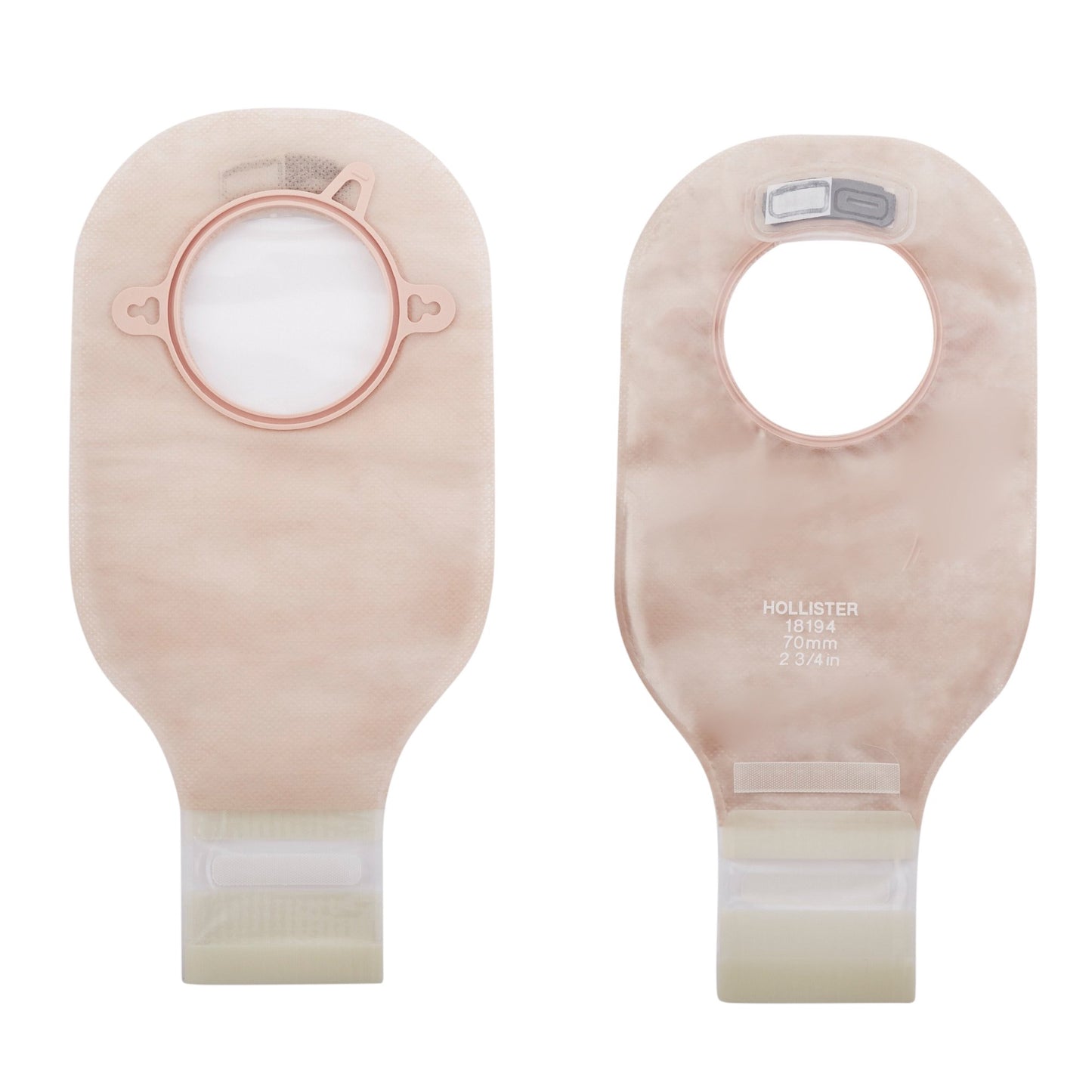 New Image™ 2-Piece Transparent Colostomy Pouch, Pre-cut to Fit 70 mm