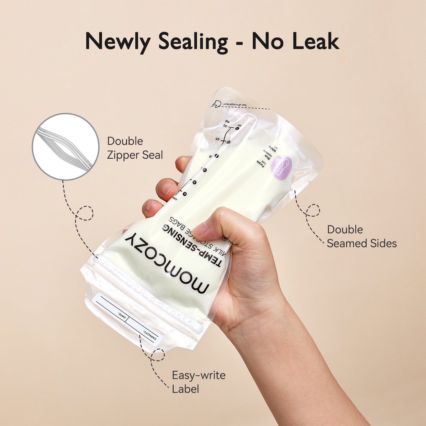 Momcozy Breast Milk Storage Bag, 6-Ounce Capacity