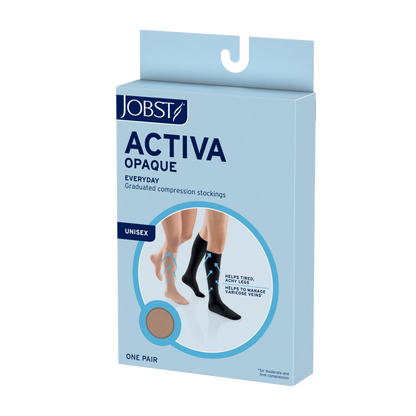 JOBST® ACTIVA Opaque Thigh High 20-30 mmHg Compression Socks Closed Toe