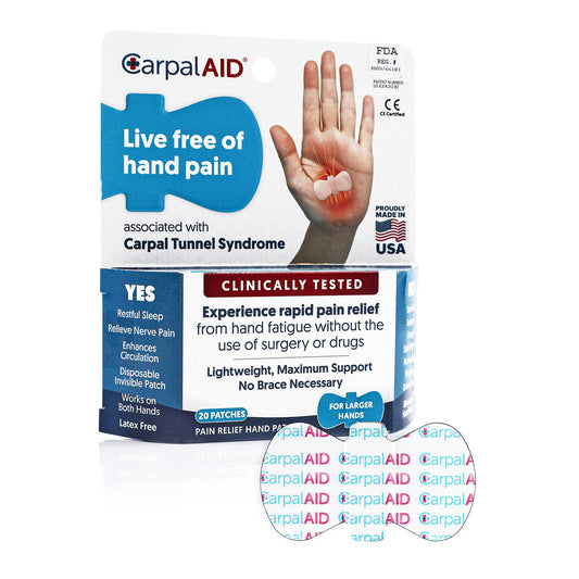 CarpalAid® Patch Hand-Based Carpal Tunnel Support