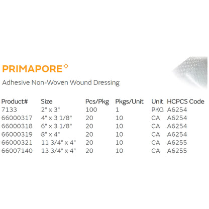 Primapore Adhesive Dressing, White