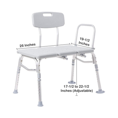 McKesson Aluminum Transfer Bench with Reversible Back