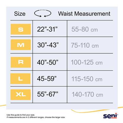 Seni® Classic Incontinence Briefs for Men and Women, Moderate Absorbency