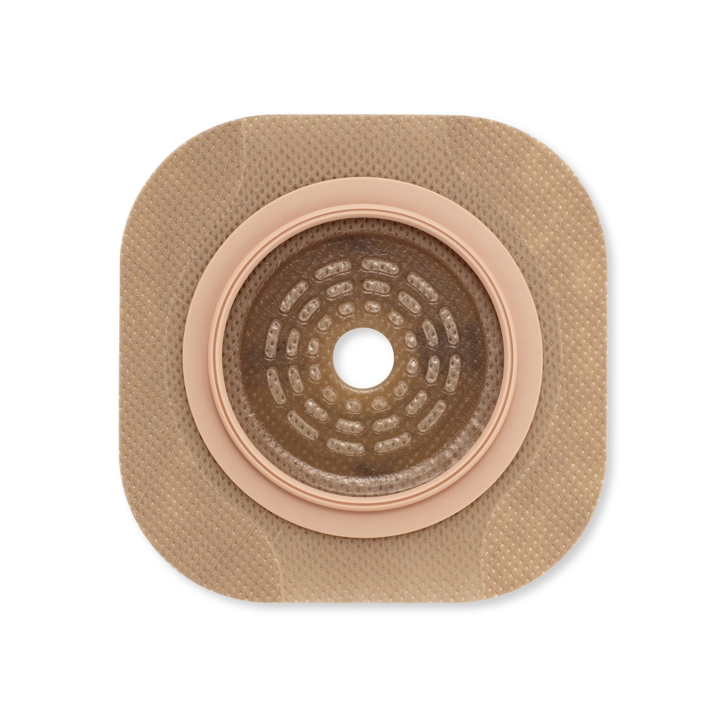 New Image™ Flat CeraPlus™ Ostomy Barrier with Tape Borders, Beige