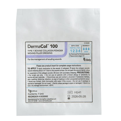 DermaCol™ 100 Wound Filler Dressing, 1 Gram