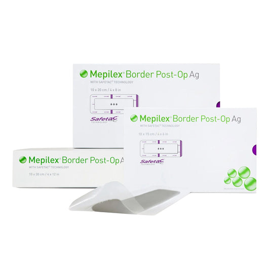 Mepilex® Border Post Op AG Foam Dressing with Silver
