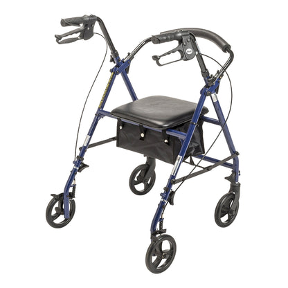 Drive™ Steel Rollator with 6 Inch Wheels, Blue