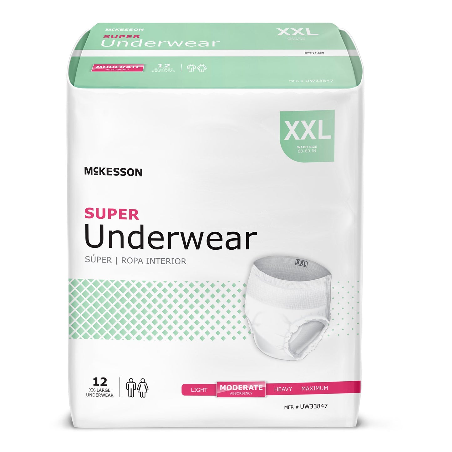 McKesson Super Moderate Absorbency Incontinence Underwear