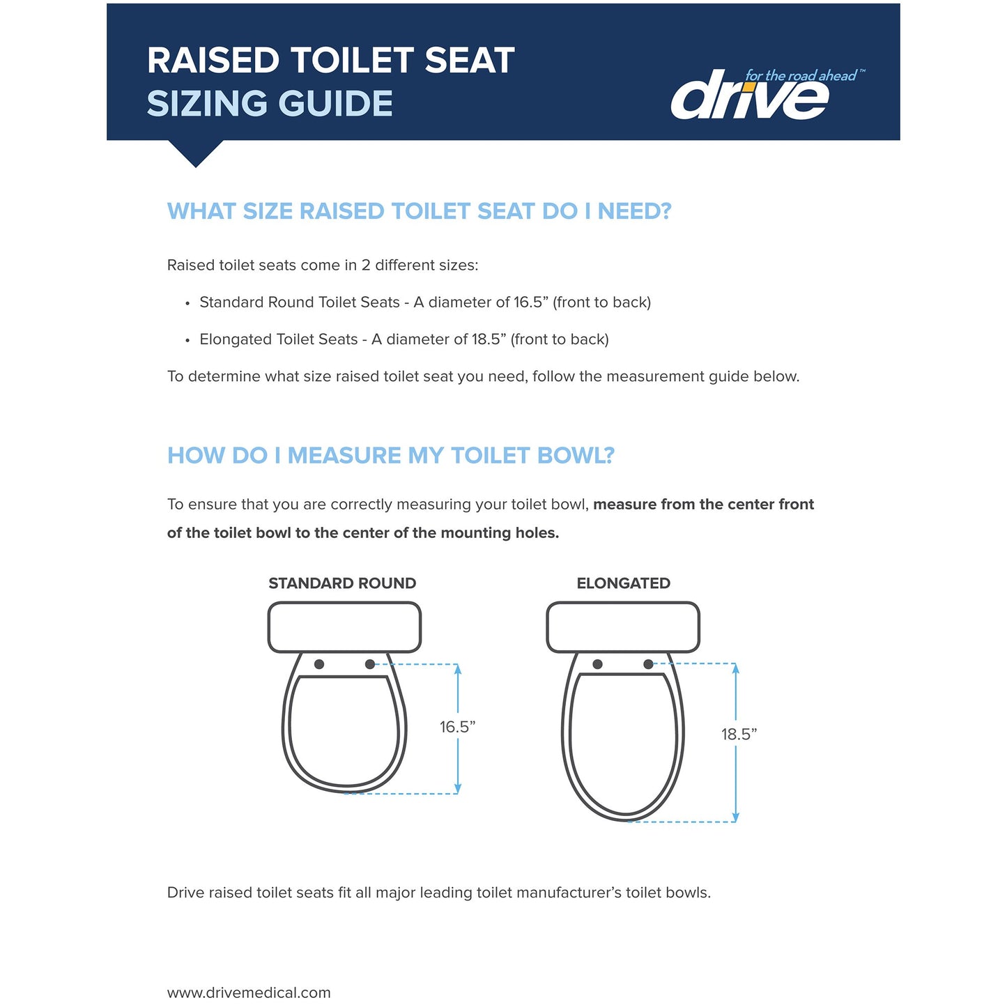 Drive™ Premium Elongated Toilet Seat with Lock