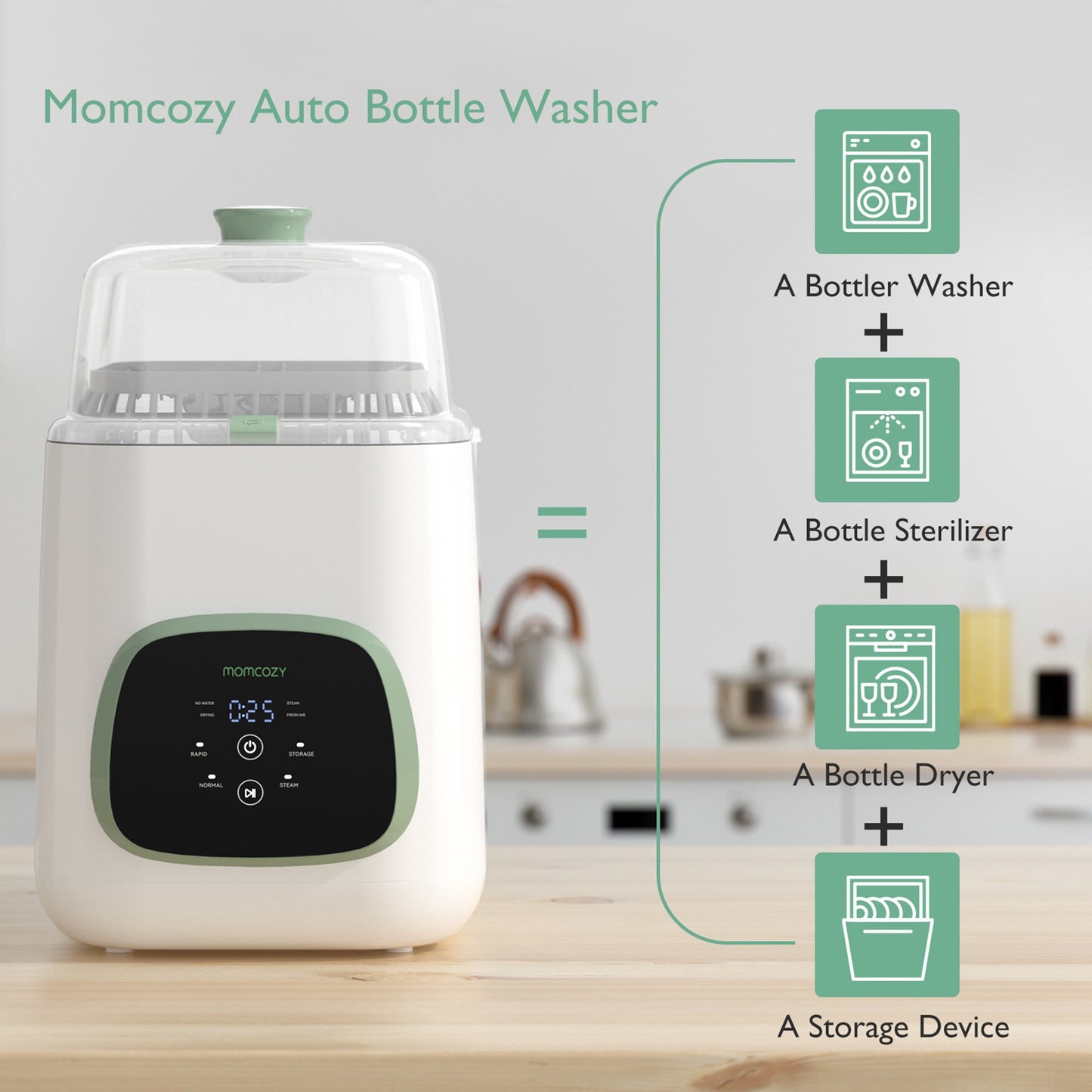 Momcozy CleanPal Pro Baby Bottle Washer and Sterilizer