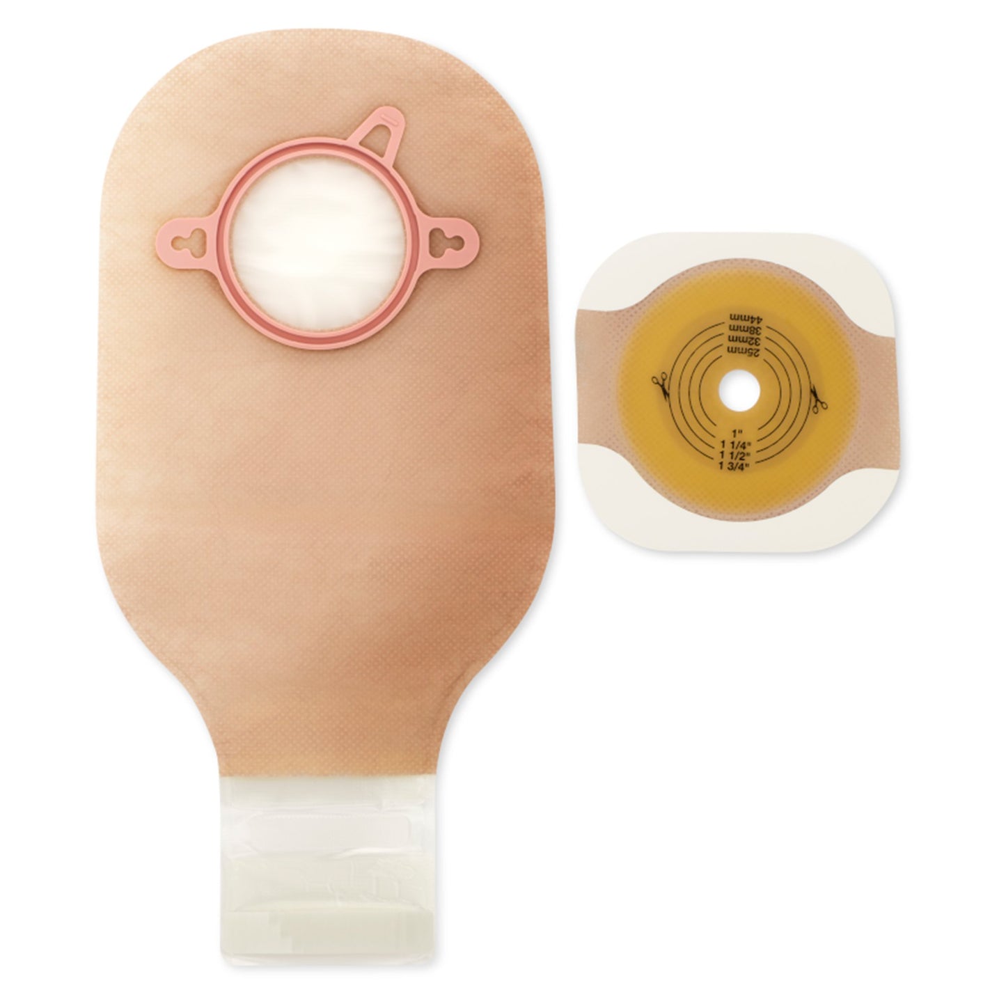 New Image™ 19054 Two-Piece Clear Ileostomy/Colostomy Pouch, 70 mm Flange