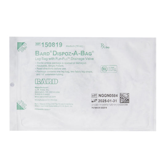 Bard® Dispoz-a-Bag® Urinary Leg Bag, Flip-Flo™ Valve