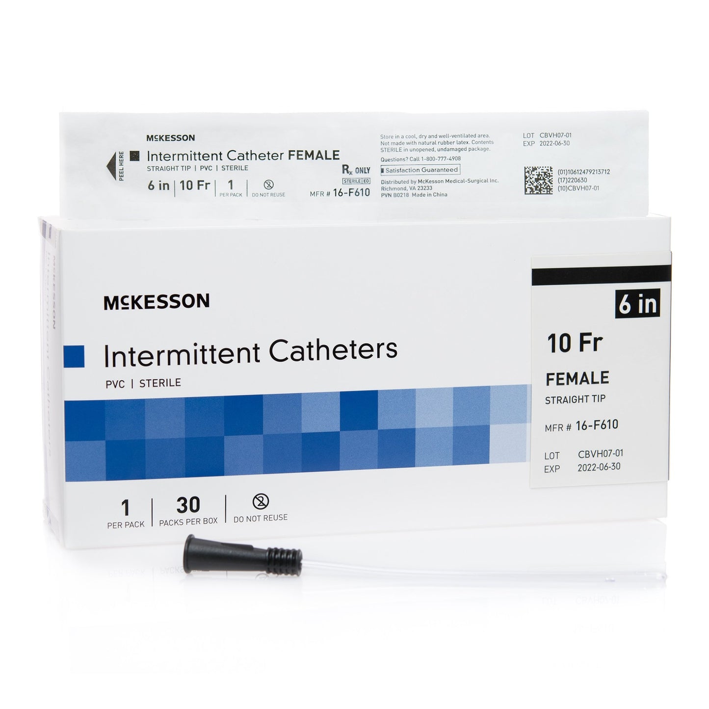 McKesson Female Urethral Catheter, 14 Fr