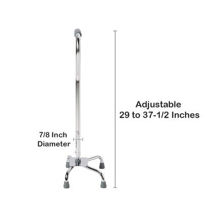 McKesson Steel Chrome Offset Quad Cane, 29 – 37.5 Inch