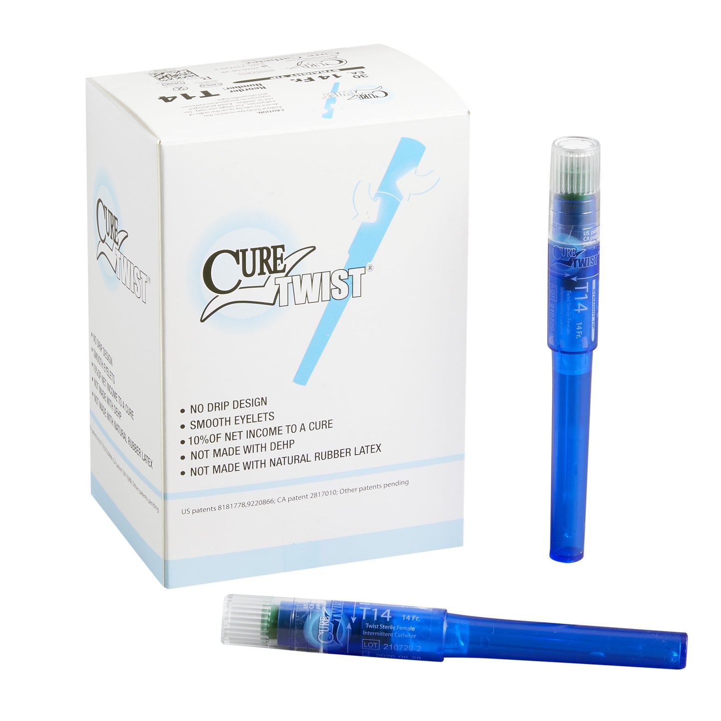 Cure Twist™ Female Intermittent Catheter, 14 Fr.