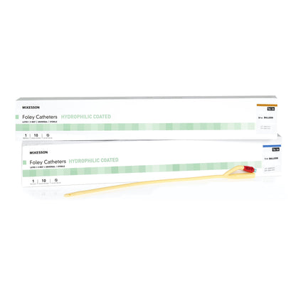 McKesson Hydrophilic-Coated Latex Foley Catheter, Hydrophilic Polymer Coated Latex