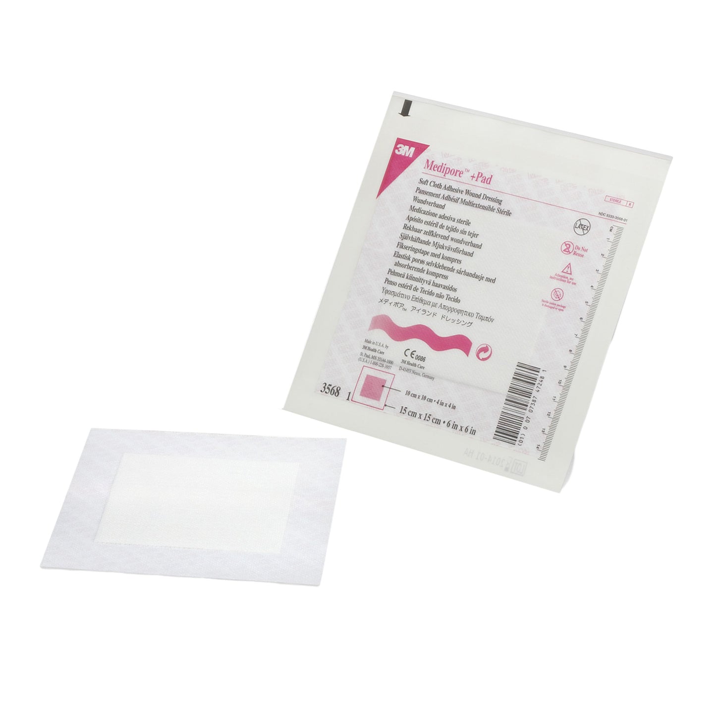 3M™ Medipore™ Adhesive Dressing, 6 x 6 Inch