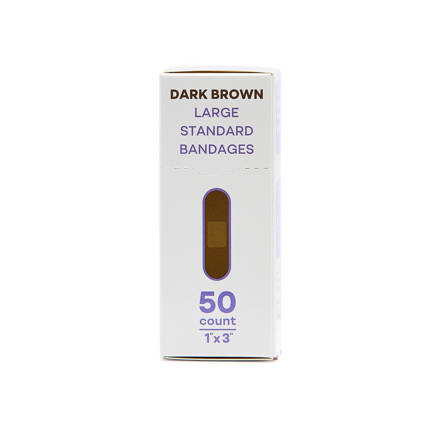 Tru-Colour Skin Tone Shade Fabric Bandage Adhesive Strip, Dark Brown