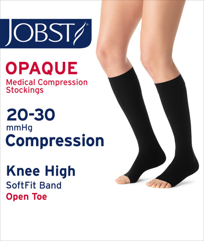 JOBST® Opaque SoftFit Women's Knee High 20-30 mmHg Open Toe