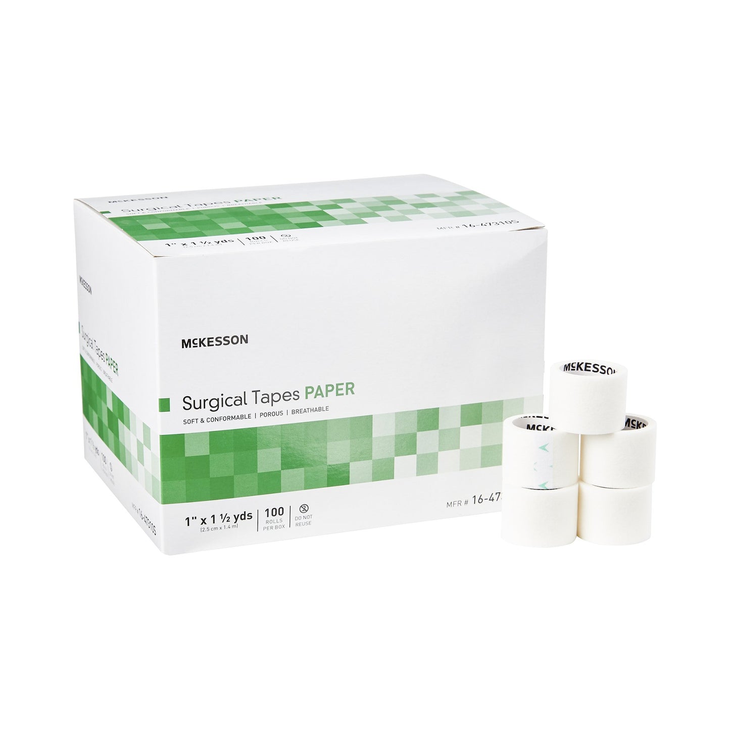 McKesson Paper Medical Tape, 1 Inch x 1-1/2 Yard