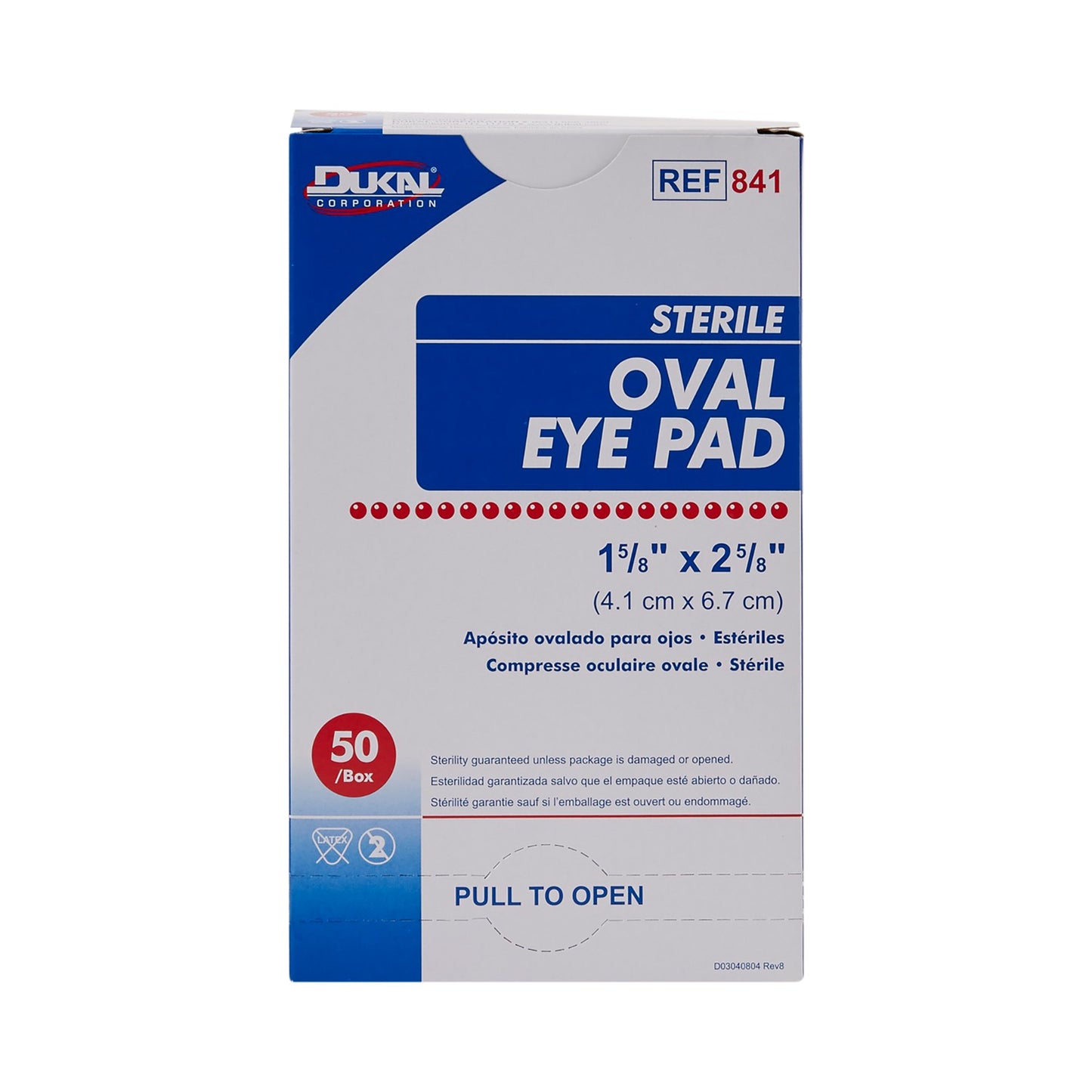 Dukal™ Small Eye Pad, 1-5/8 x 2-5/8 Inch Oval