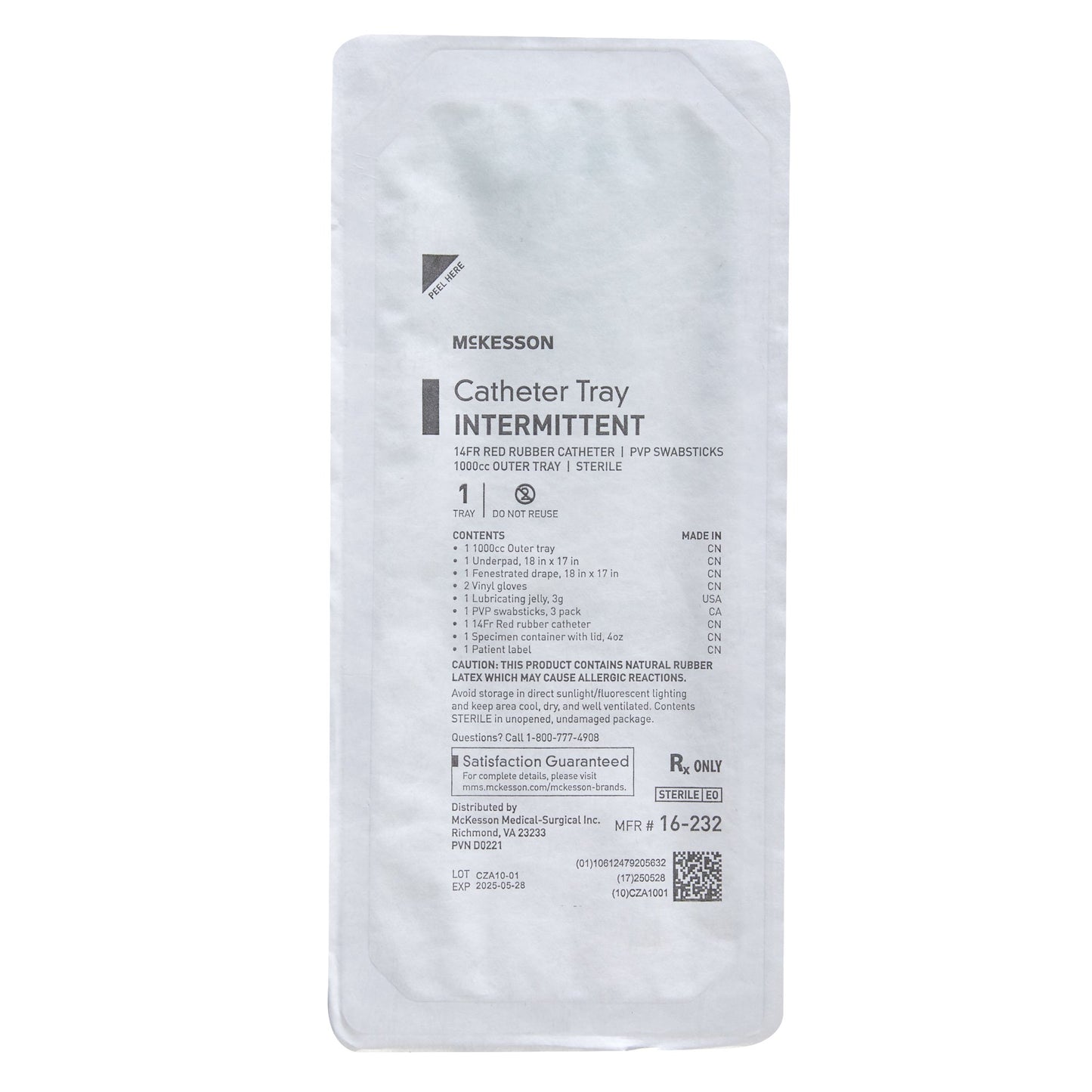 McKesson Intermittent Catheter Tray, 1000 cc