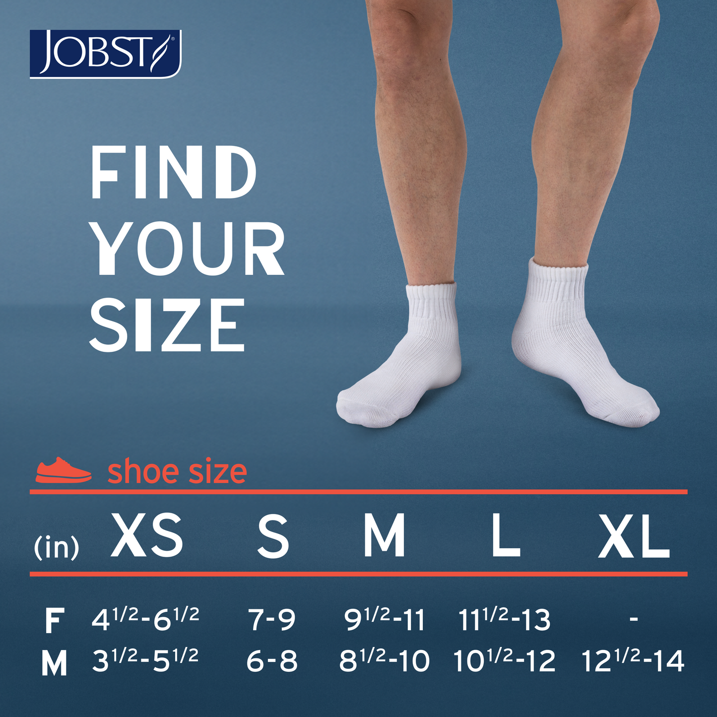 JOBST® SensiFoot™ Diabetic Mini-Crew 8-15 mmHg Compression Socks Closed Toe White