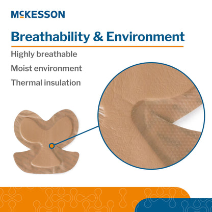 McKesson 9 x 9 Inch Five-Layer Hydrocellular Foam Dressing for Heels