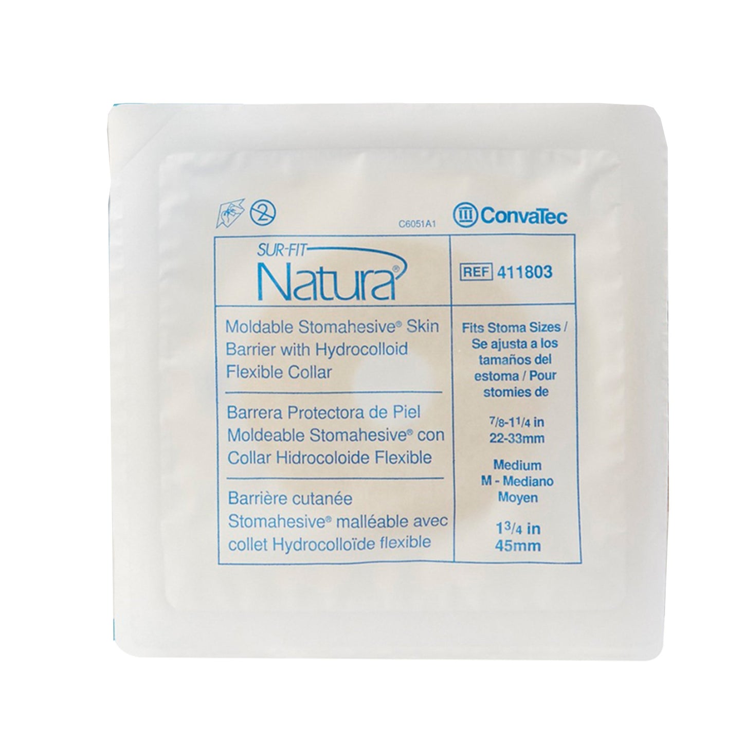 Sur-Fit Natura® Stomahesive® Ostomy Barrier Fits Stomas from 7/8 to 1-1/4 Inches