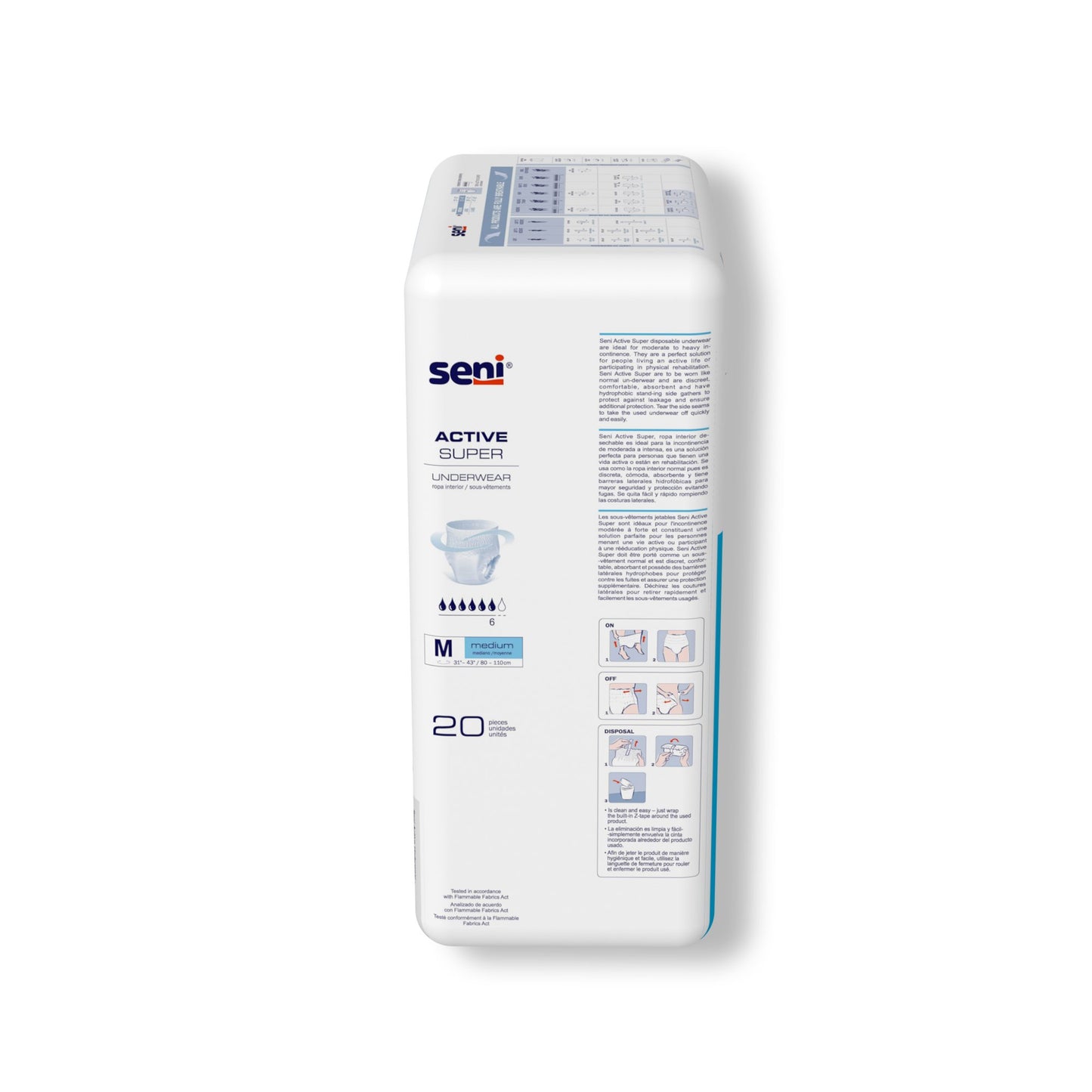 Seni® Active Super Moderate to Heavy Absorbent Underwear
