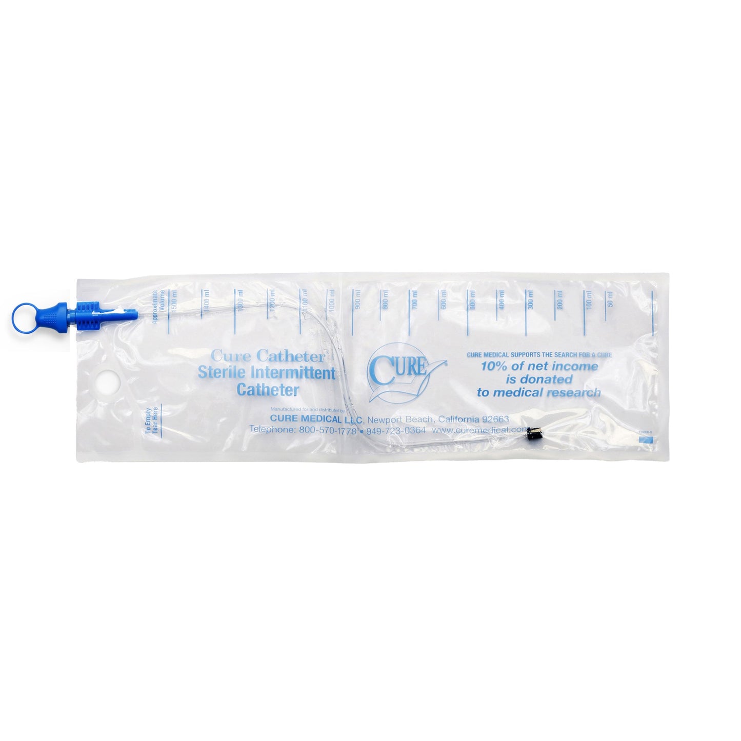 Cure Catheter™ Intermittent Catheter Kit, Unisex / Straight Tip