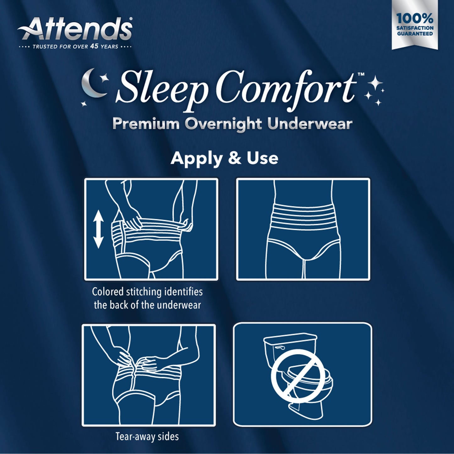 Attends® Sleep Comfort Premium Overnight Underwear