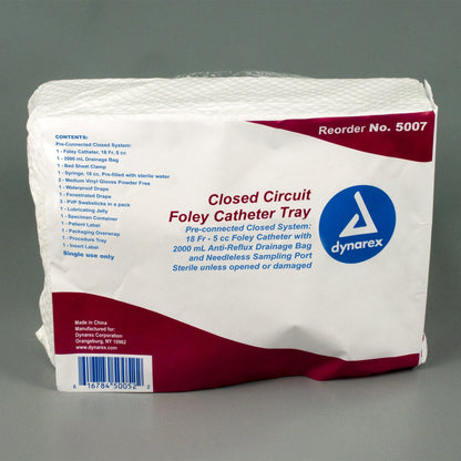 Dynarex® Closed Circuit Catheter Tray, Foley