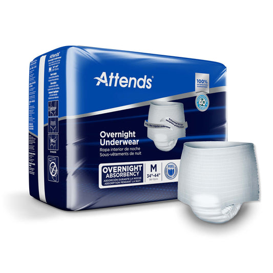 Attends® Overnight Underwear with Extended Wear Protection