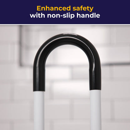 Drive™ Clamp-On Tub Rail, White Steel