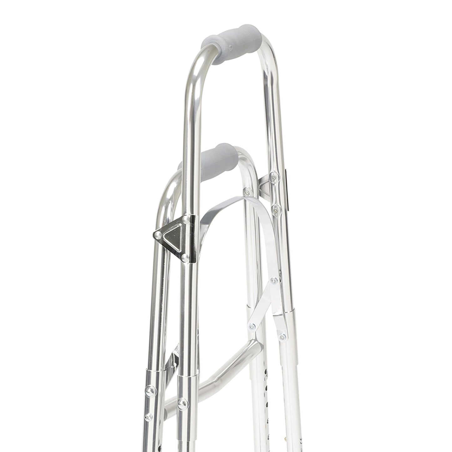 Drive™ Hemi Aluminum Side Step Folding Walker, 29.5 – 37 Inch Height