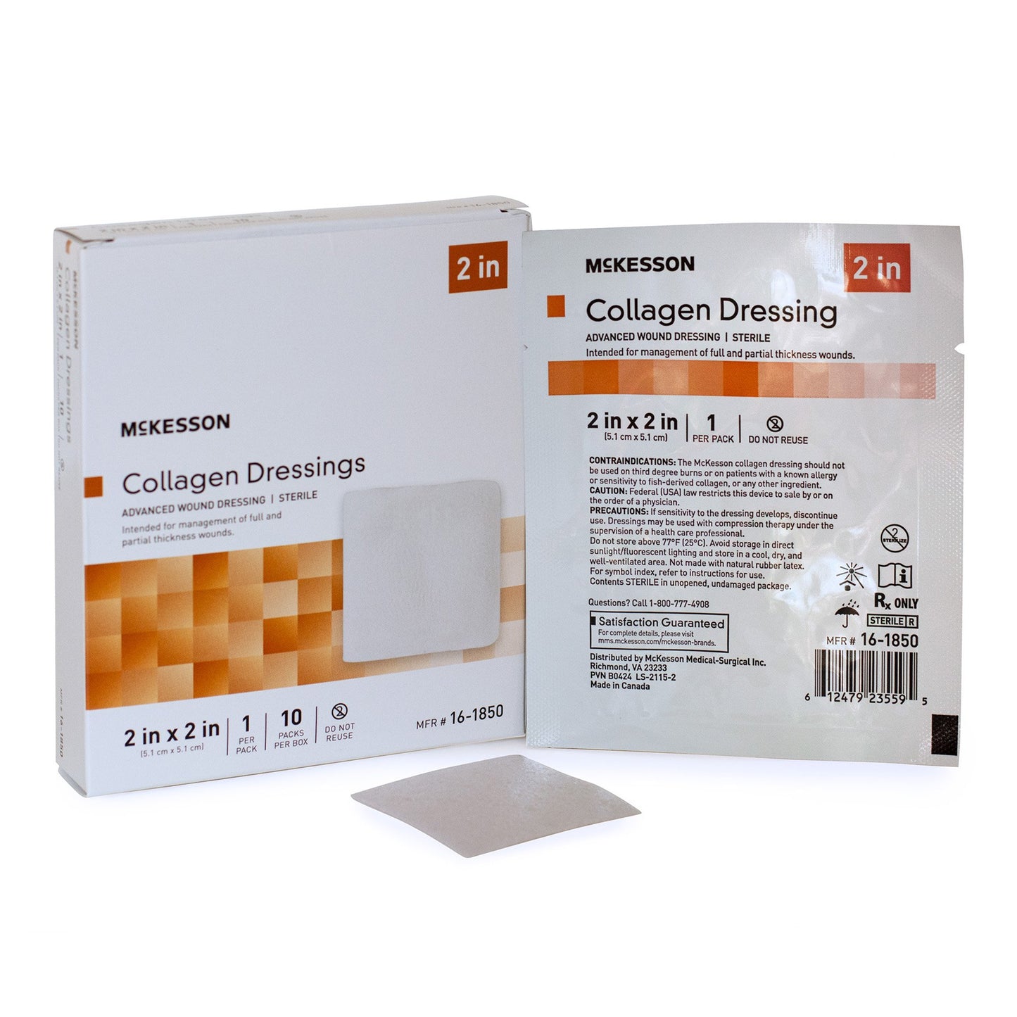 McKesson Collagen Dressing, 2 x 2 Inch