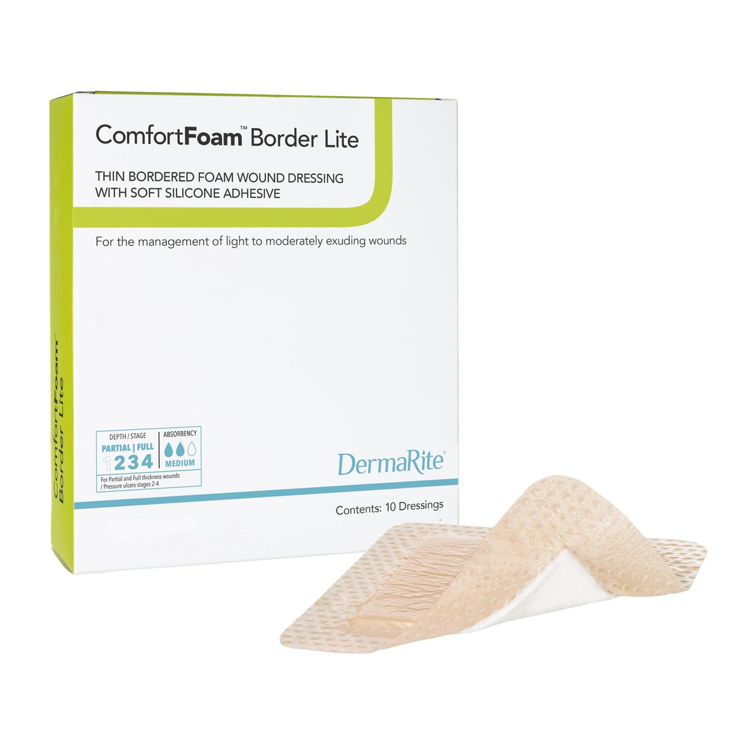 ComfortFoam™ Border Lite Thin Bordered Foam Wound Dressing