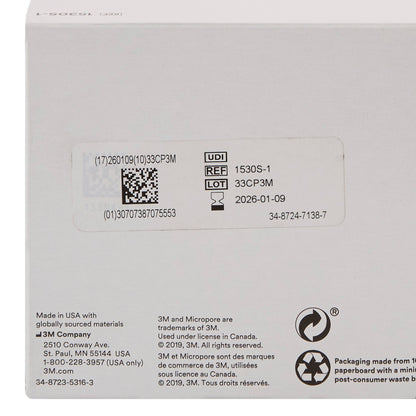 3M™ Micropore™ Paper Medical Tape, 1 Inch x 1-1/2 Yard