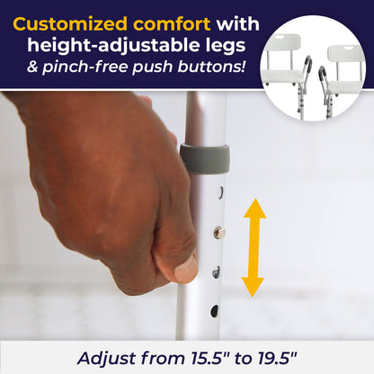 Drive™ Shower Chair with Back and Removable Padded Arms