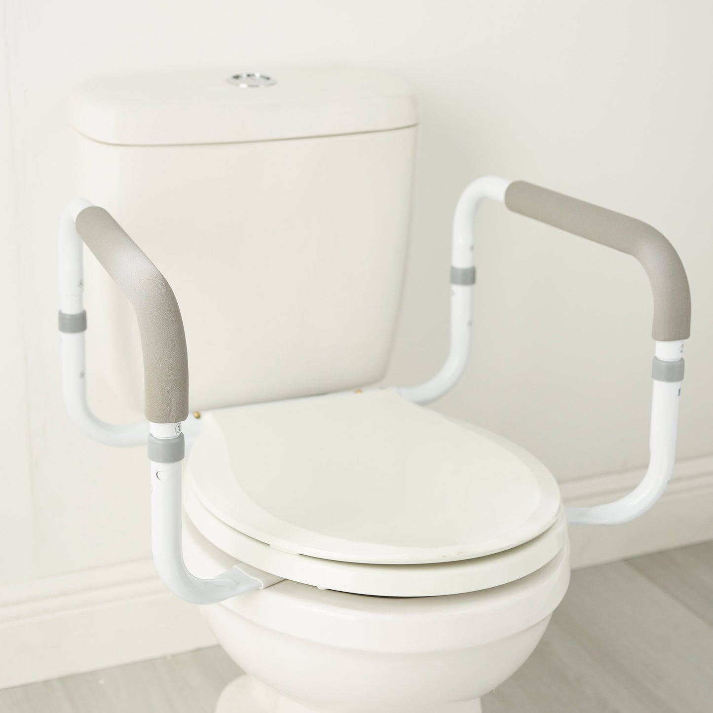 McKesson Toilet Safety Rail, White Steel