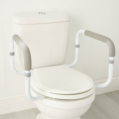 McKesson Toilet Safety Rail, White Steel