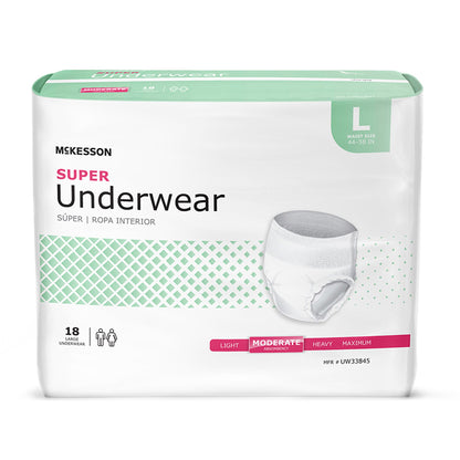 McKesson Super Moderate Absorbency Incontinence Underwear