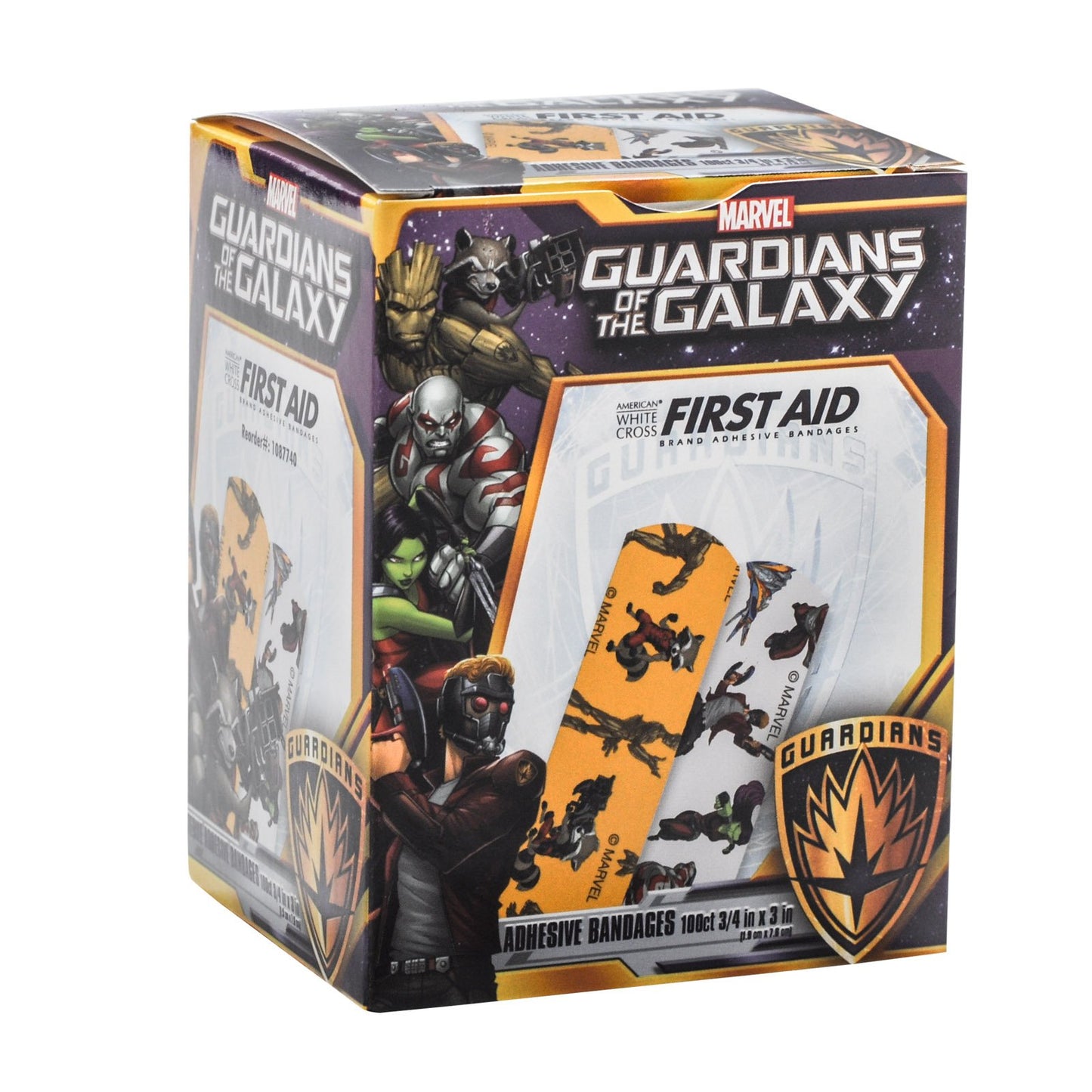 American® White Cross Stat Strip® Guardians of the Galaxy Adhesive Strips